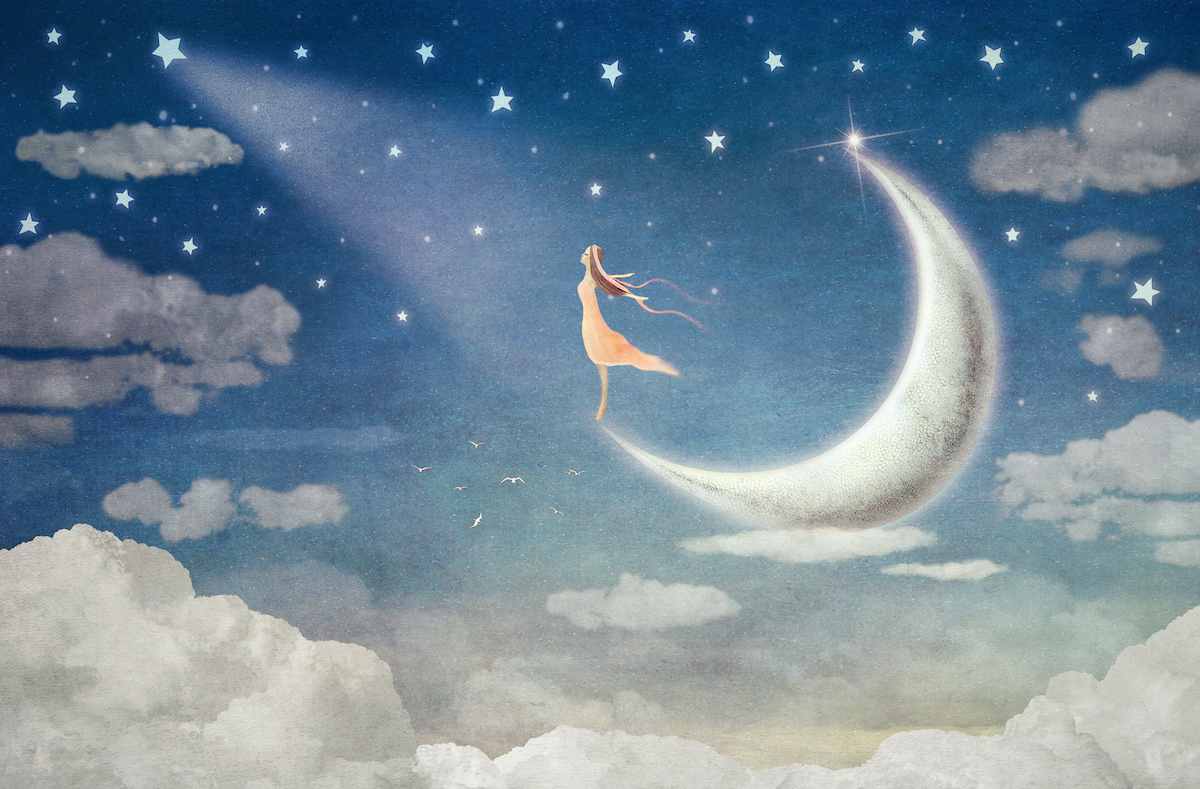 illustration-of-girl-on-moon