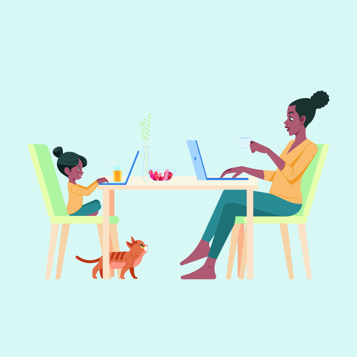 graphic-of-mom-and-daughter-working-at-kitchen-table
